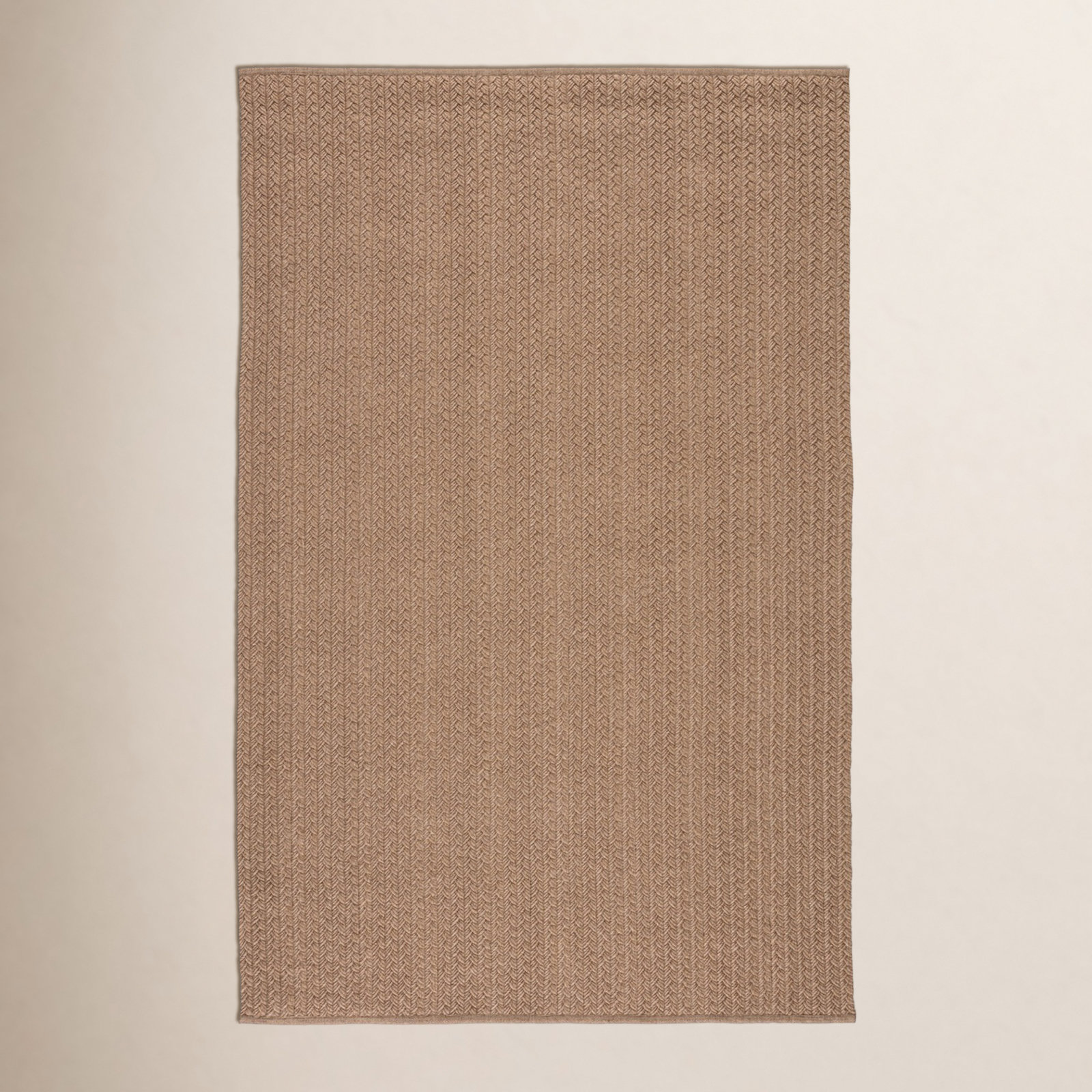 Cullen Light Tan Flatweave Outdoor Rug, Rectangle 6' x 9'