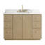 Meuble-lavabo sur pied simple 48 po avec plateau en quartz Calacatta Waubun Rally-1470128629