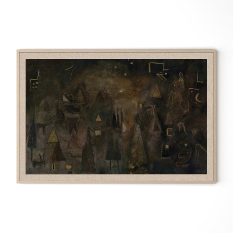 Cave Painting by Jess Engle (New), 40" H x 60" W, Black Maple