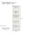  Set of 2 Triangle Bookshelves, 75.25'' Tall 5-Tier Display Bookcase for Hallways, Office and Living Room Storage, White