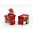 Santa Driving Red Truck Salt And Pepper And Sugar Holder