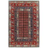 Aryana Wool Southwestern Area Rug in Red