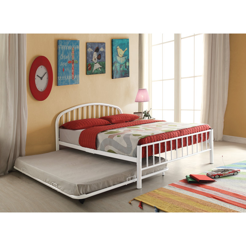 Lit plateforme Iesa, Blanc, Double