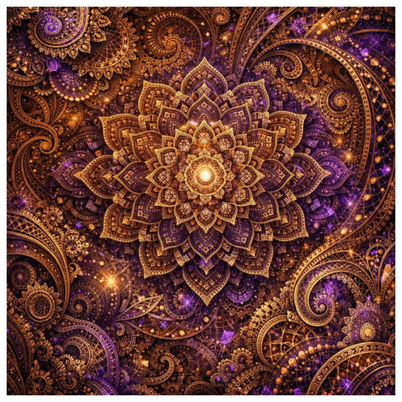 Coussins décoratifs complexes à double face Mandala Art, 16 x 16 inches