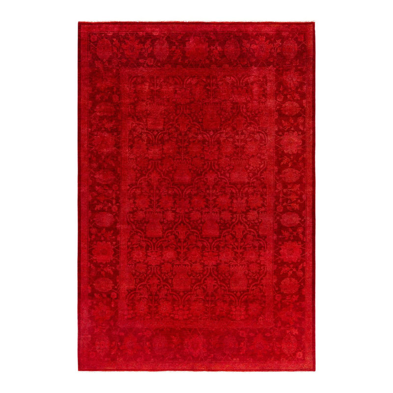 Tapis unique en laine 6 pi 1 po x 8 pi 10 po Pliage