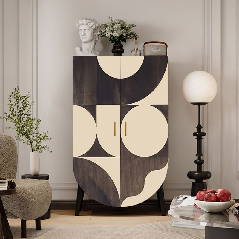 Garde-robe de chambre moderne de style crème