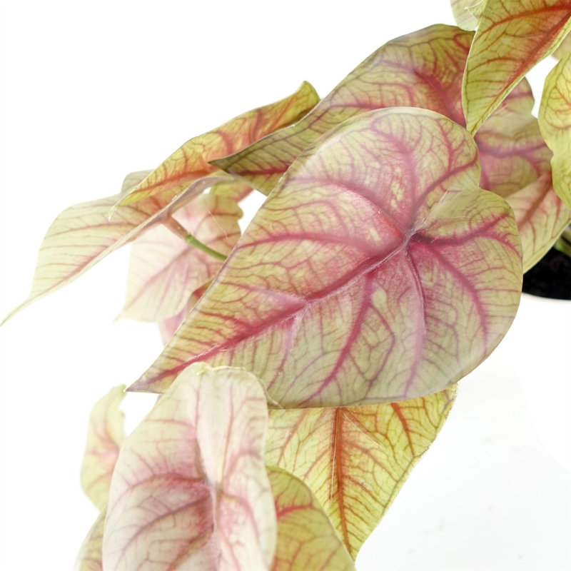 30cm Faux Plant in Planter, Pink/Green