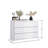 Extended Desktop 6 Drawer Handle-Free Vanity with Adjustable Desktop and Ample Storage