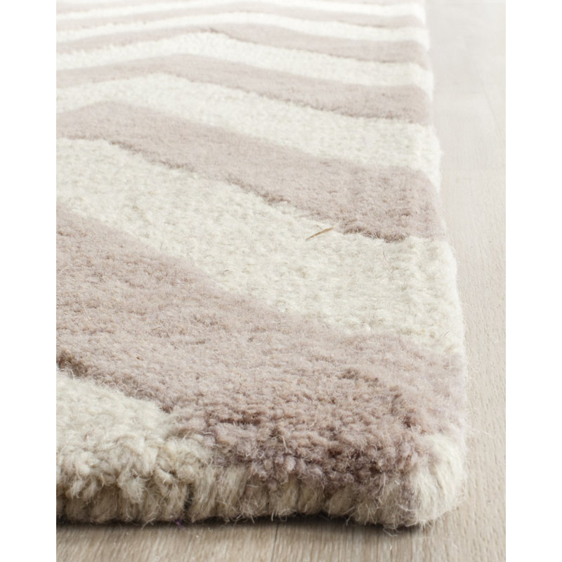 Sandiacre Chevron Wool Hand Woven Area Rug, Rectangle 122 x 183 cm