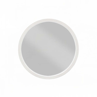 Gray Round Mirror