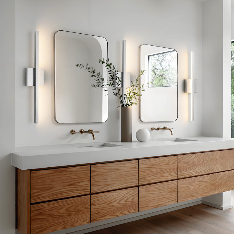 Éclairage de meuble-lavabo à DEL à intensité variable de 24 po Trudy, Nickel