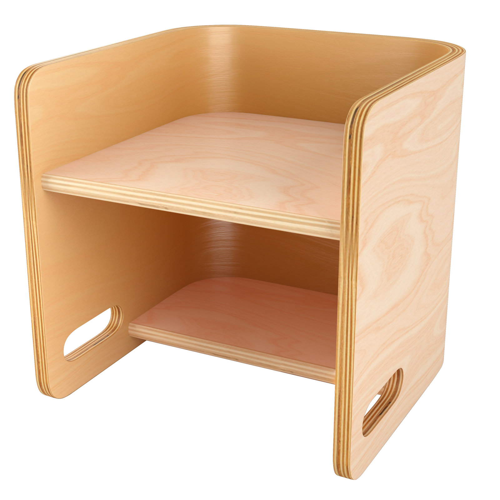 ECR4Kids Bentwood Multipurpose Cube Chair, Kids Furniture, Natural