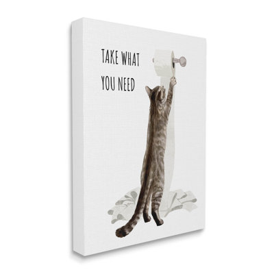 «Take What You Need Toilette», art mural sur toile par Ziwei Li