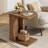 Solid Wood End Table with C Table Base for Sofa, Bed Side