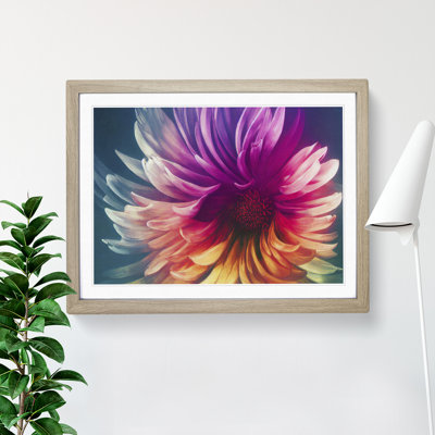 Dynamic Chrysanthemum Flower Abstract 1 Piece Single Picture Frame Painting