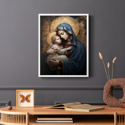 Série Religious XCVI - reproduction encadrée de qualité supérieure - prête à être accrochée - aucun clou requis