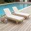 Chaise longue en bois avec coussin