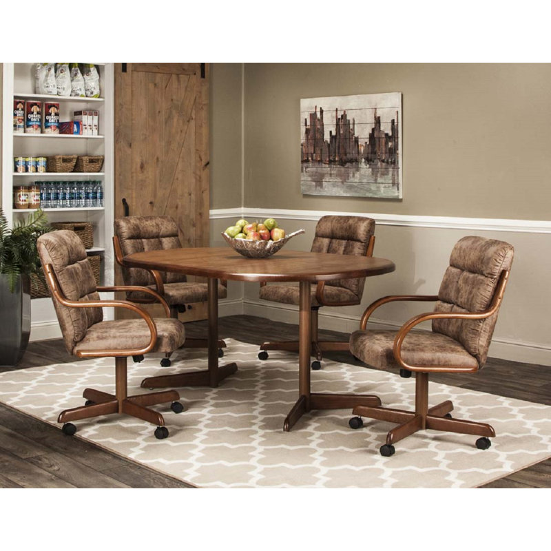 Extendable Double Pedestal Dining Set