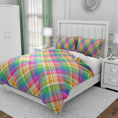 Ensemble de housse de couette et insert 5 pièces en microfibre multicolore