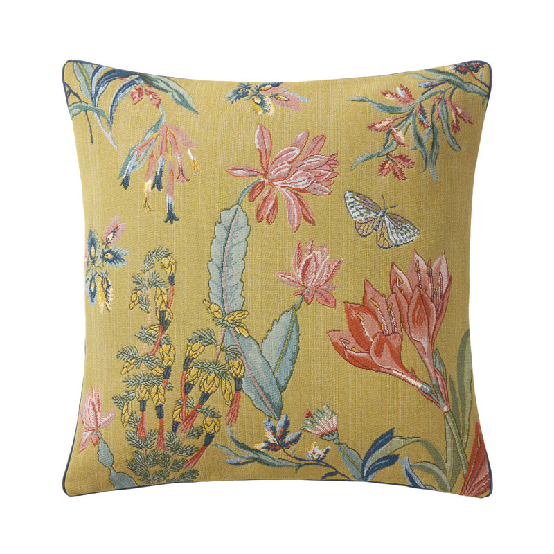 Ezio Decorative Pillow, Blue/Red/Yellow