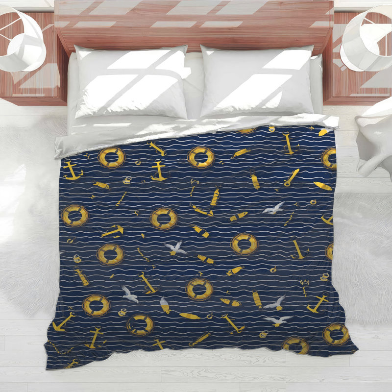 Nautical Maritime Pattern Comforter, Twin
