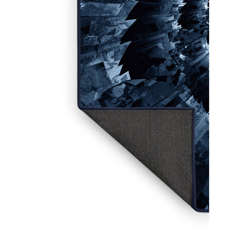 Tapis bleu pâle à motif géométrique doux et moelleux Teterboro, 2 x 4