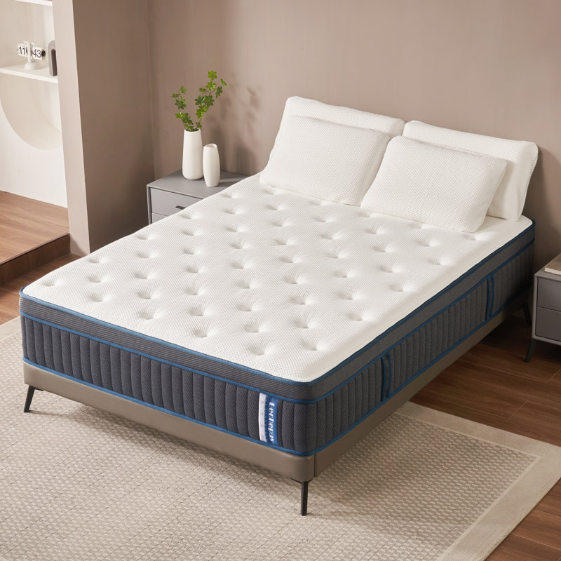 14Inch Plush Memory Foam Innerspring Mattress, Extra Long Twin