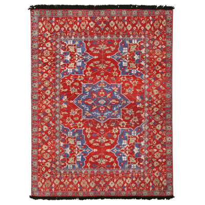 Burano Handmade Kilim Wool Floral Area Rug