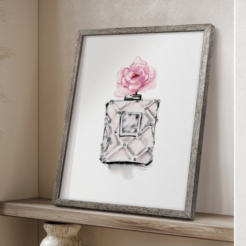 Perfume Bottle Framed Print - Solid Wood 47423, 11'' H x 9'' W