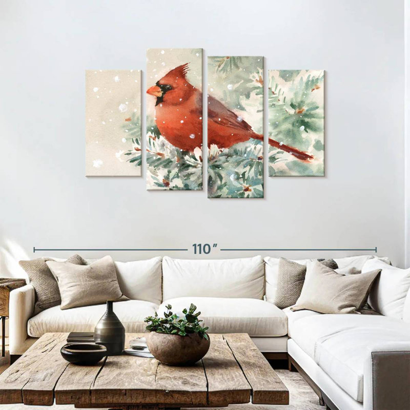 Brampt Cardinal Bird, 48"H x 75"W