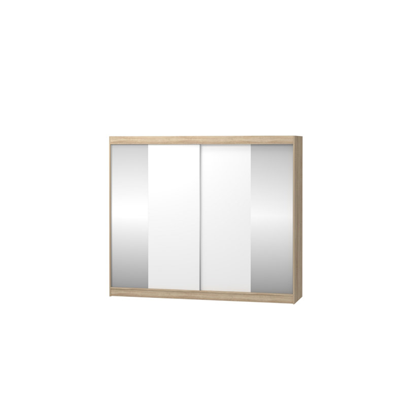 Dziabula 2 Door Manufactured Wood Wardrobe, Oak