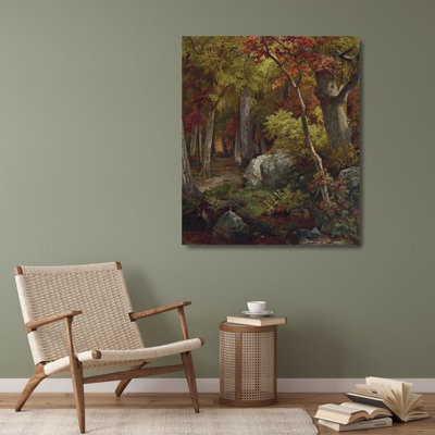 "August" par William Trost Richards - Art mural sur toile tendue avec châssis