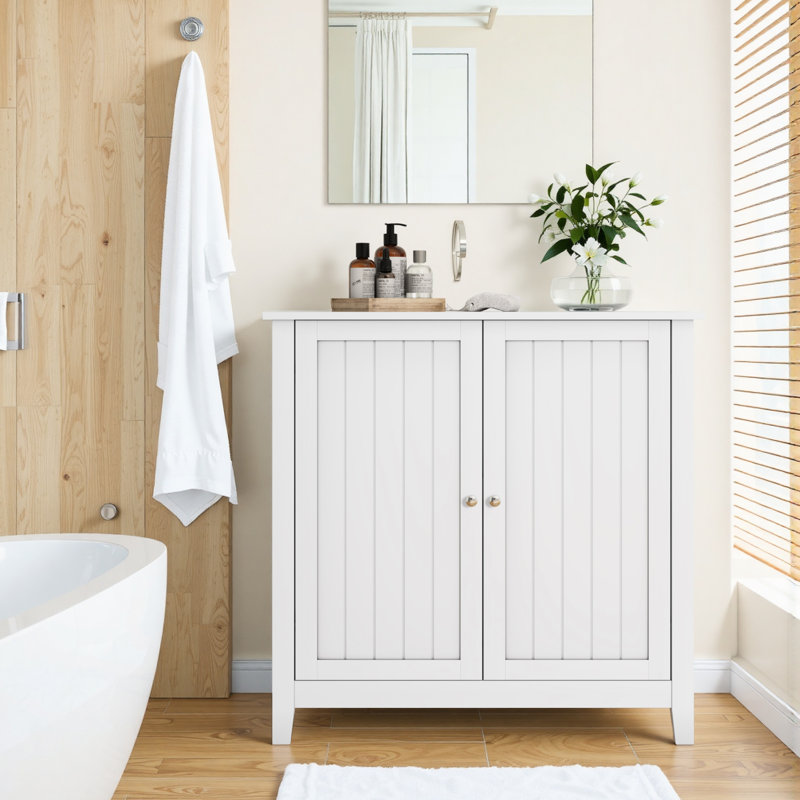 White Double Door Storage Cabinet