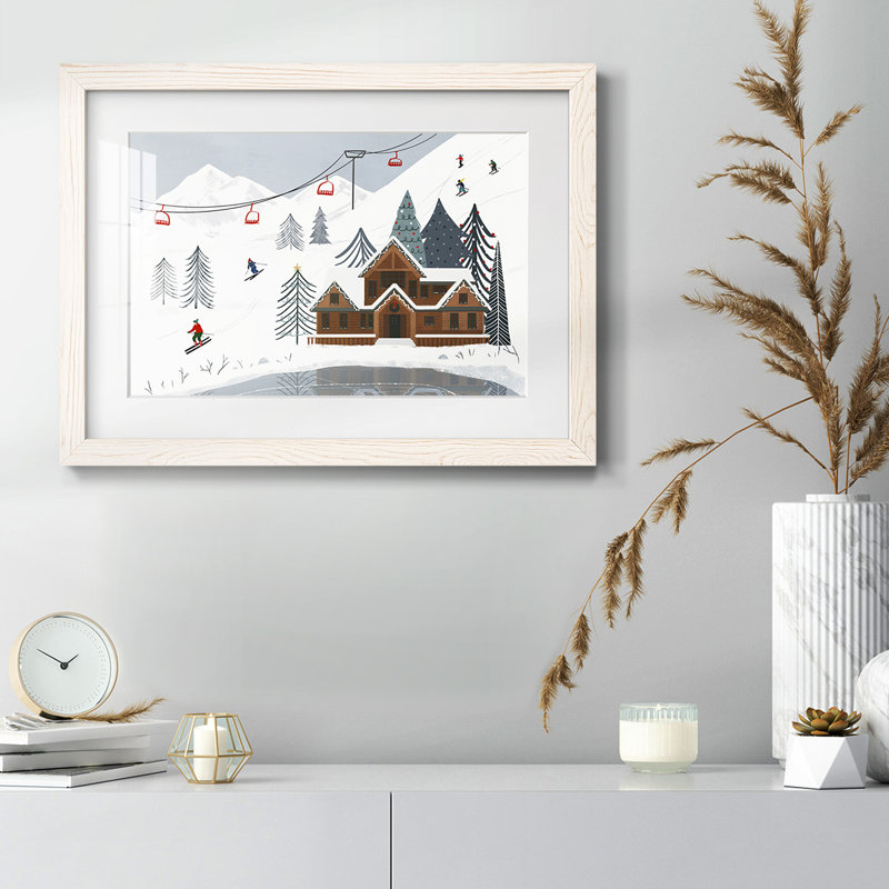 Collection de piste de ski A, H 14 po x l 20 po x P 1,5 po, Blanc