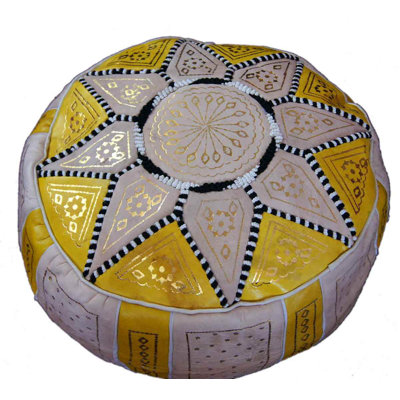 Atkinson Leather Pouf
