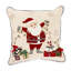 Santa with Tree Lights Throw Pillow