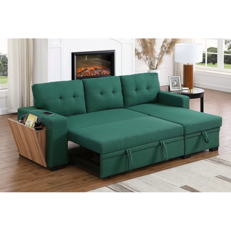 Canapé modulaire 3 pièces rembourré, Vert