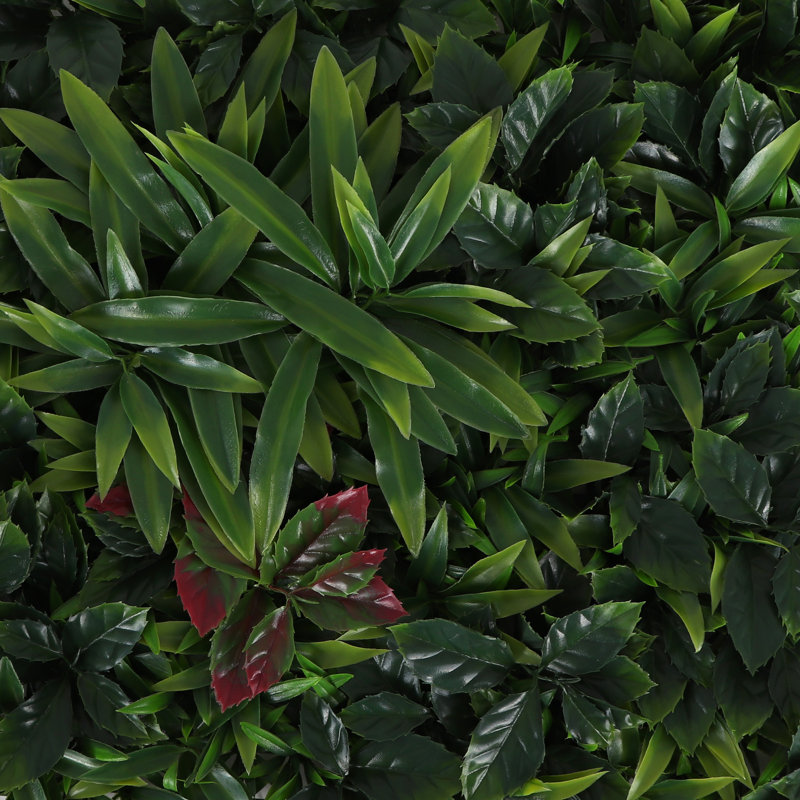 Jungle Mix feuillage protégé contre les rayons UV pour la décoration extérieure. Panneaux de 20 po x 20 po (ensemble de 12)