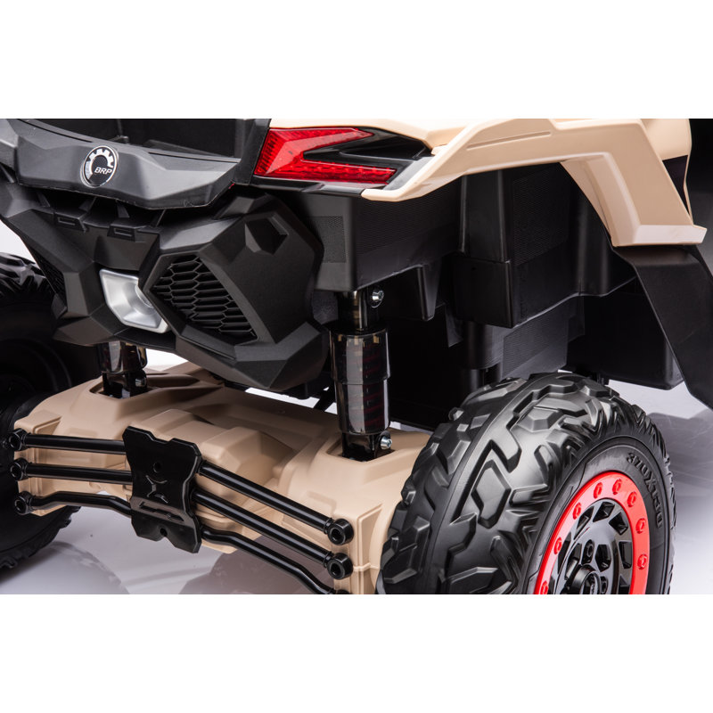 Freddo 48 Volt 2 Seater Battery Powered Ride On with Remote Control, Khaki