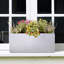 Concrete Effect Square Planter, Frostproof Reinforced Stone Outdoor Plant Pot, Garden Planter Box with Drainage Holes-928290912-933405711