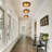 3-Light Gritty Coarse-grained Glass Bread-Shaded Flush Mount-837579369