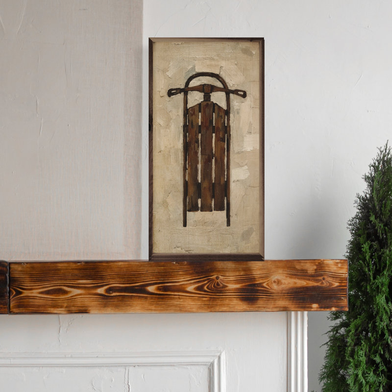 Antique Sled, 16" H x 8" W