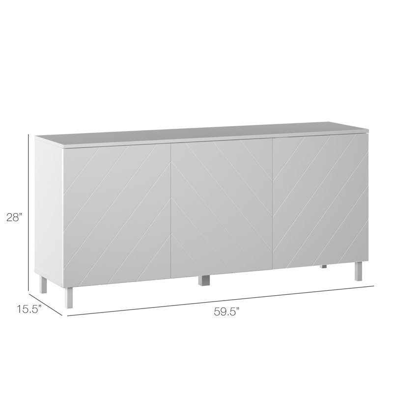 Pennyfield 59.5 " W Sideboard, White