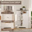 Armoire de rangement d'angle, armoire de coin Farmhouse avec porte et tablette réglable, organisateur d'armoire étroit pour salle de bain, garde-manger, salon, cuisine