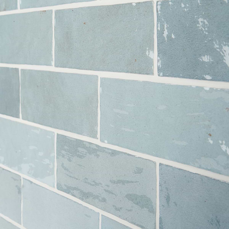 Portmore 3x8 Glazed Ceramic Tile, Blue