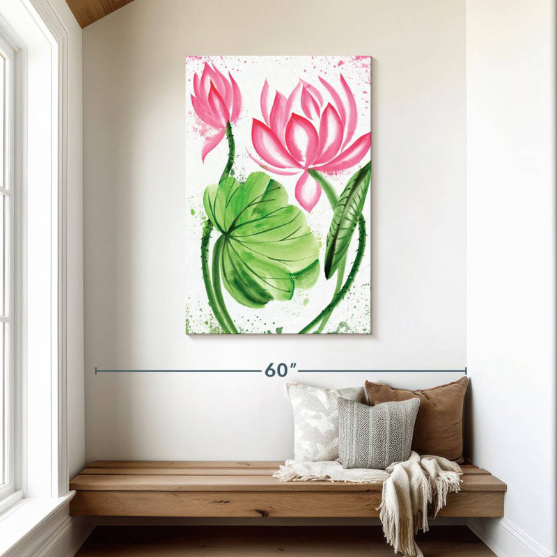 Harnek Blooming Lotus Flowers, 45" H x 30" W