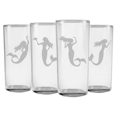 Mermaid 17 oz. Acrylic All Purpose Wine Glass (Set of 6) Trinx