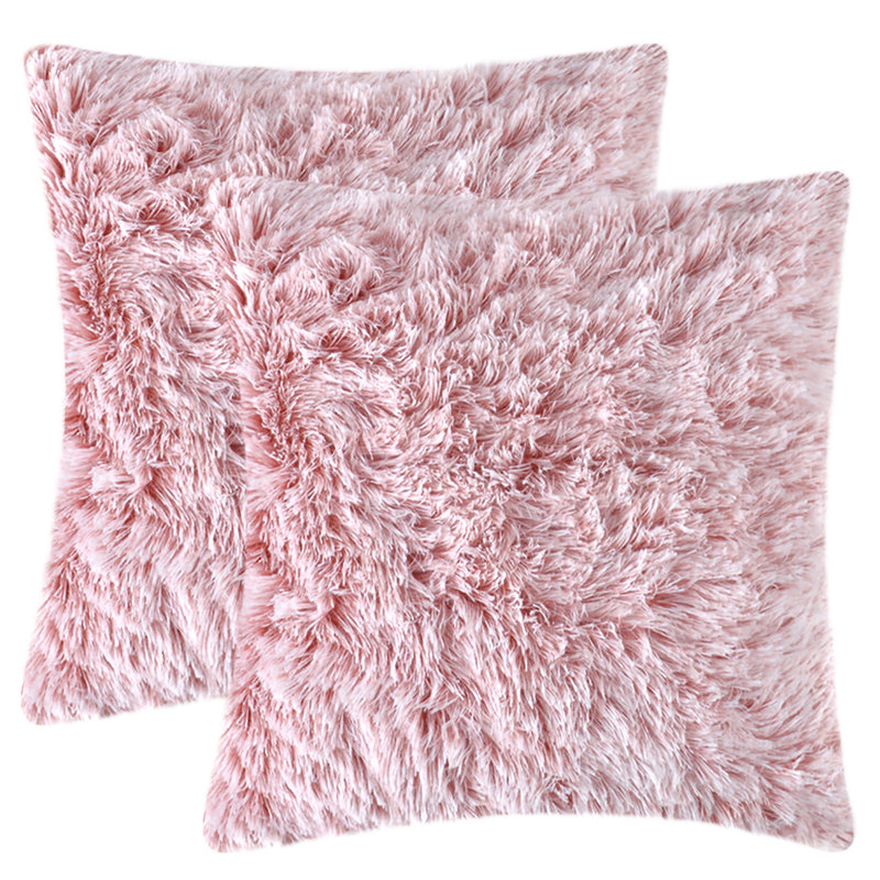 Housse de coussin Luxury, Rose, 18 po x 18 po