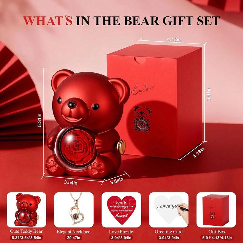 Cadeau pour la Saint-Valentin - Rose éternelle romantique pour son cadeau d'anniversaire