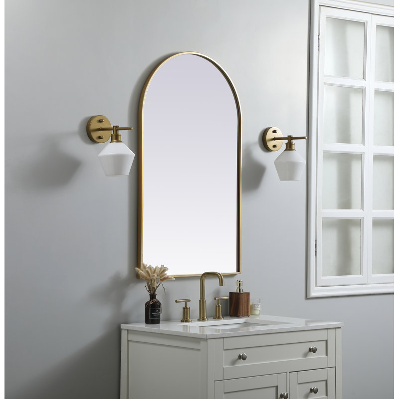 Miroir mural Sabine, Laiton, 40 po x 24 po
